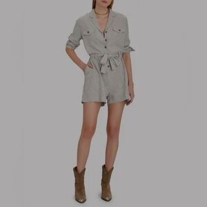 Rails Mia Belted Long Sleeve Romper